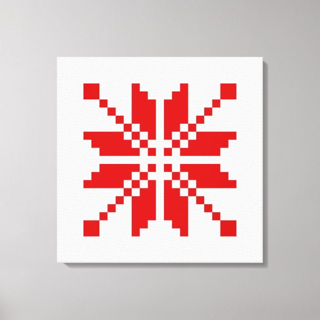 Impressão Em Tela Padrão de Natal do Floco de Neve do Xmas (Frente)