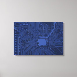 Impressão Em Tela Padrão de Placa-Mãe Blue Geek