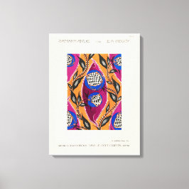 Impressão Em Tela Padrão de Pochoir Flor no Art Nouveau