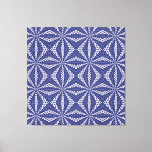 Impressão Em Tela Padrão de Preditor de Sorte Origami Azul Marinho e