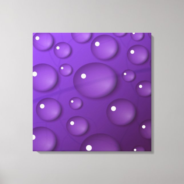 Impressão Em Tela Padrão de queda de água púrpura (Frente)