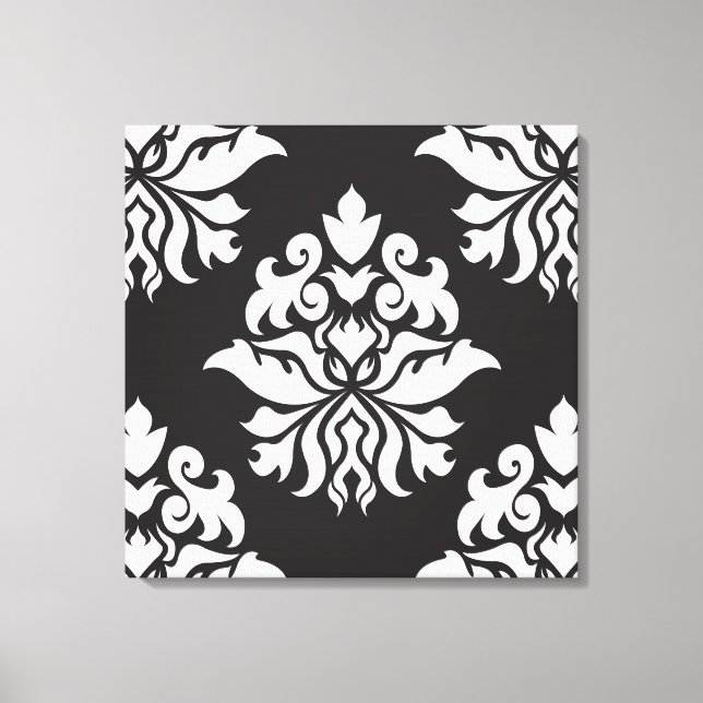 Impressão Em Tela Padrão de repetição do Ornamentado do Damasco - br (Frente)