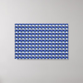 Impressão Em Tela Padrão de Safira Azul Cushion-Cut