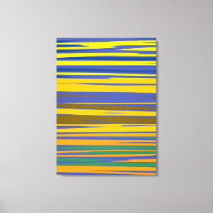 Impressão Em Tela Padrão de stripes coloridas do abstrato