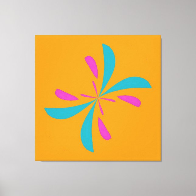 Impressão Em Tela Padrão de voo da borboleta Abstrato simples (Frente)