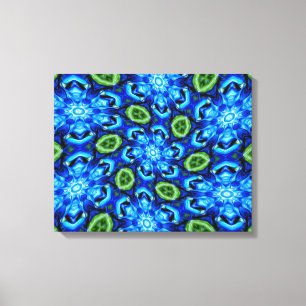 Impressão Em Tela Padrão Floral abstrato Azul
