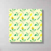 Padrão floral com rosa amarela e flores tulipas
