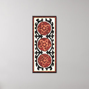 Impressão Em Tela Padrão Floral Decorativo do Estilo Suzani