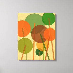 Impressão Em Tela Padrão Floral Geométrico abstrato Moderno