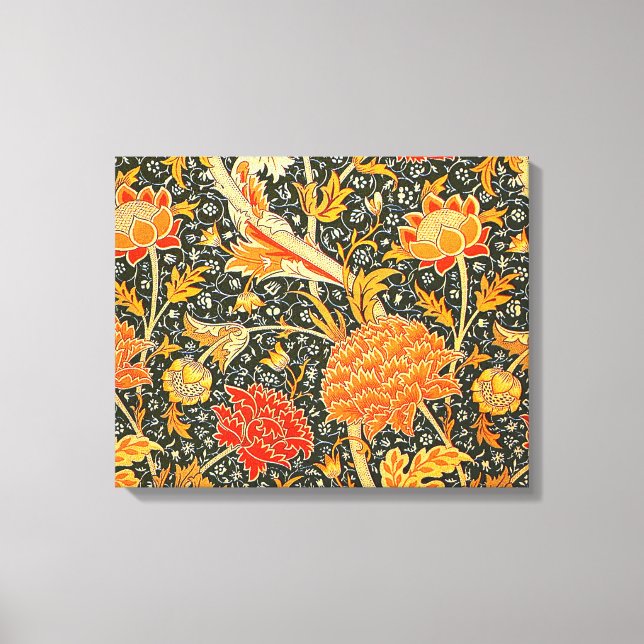 Impressão Em Tela Padrão Floral Vintage William Morris Cray (Frente)