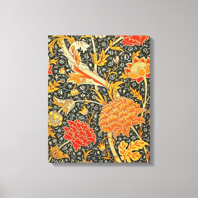 Impressão Em Tela Padrão Floral Vintage William Morris Cray (Frente)