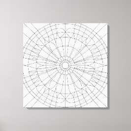 Impressão Em Tela Padrão Geométrico de Mandala