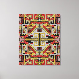 Impressão Em Tela Padrão Geométrico Tribal/Étnico (3 canvas)