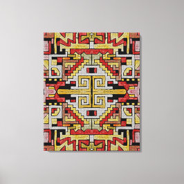 Impressão Em Tela Padrão Geométrico Tribal/Étnico (3 canvas)
