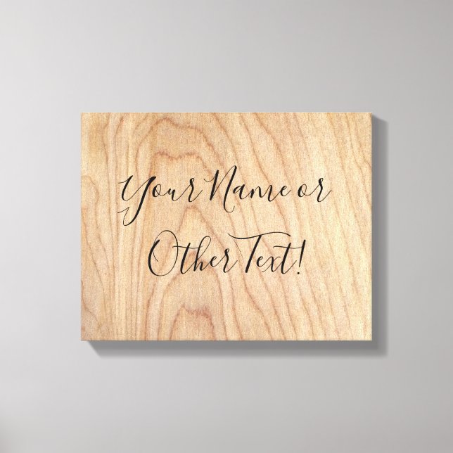 Impressão Em Tela Padrão Rústico Moderno De Madeira Inacabada Impres (Frente)