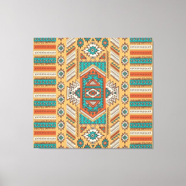 Impressão Em Tela Padrão tribal, perfeito para decoração. (Frente)