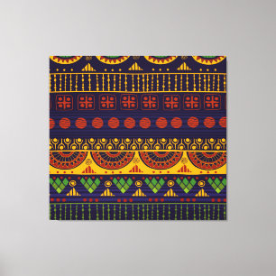 Impressão Em Tela Padrão tribal, versátil para vários usos.