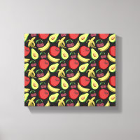 padrão uniforme de fruta | fruta tropical colorida