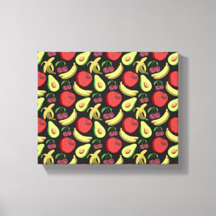 Impressão Em Tela padrão uniforme de fruta   fruta tropical colorida