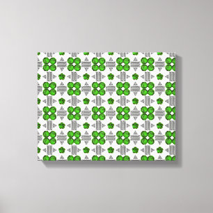 Impressão Em Tela Padrão Verde