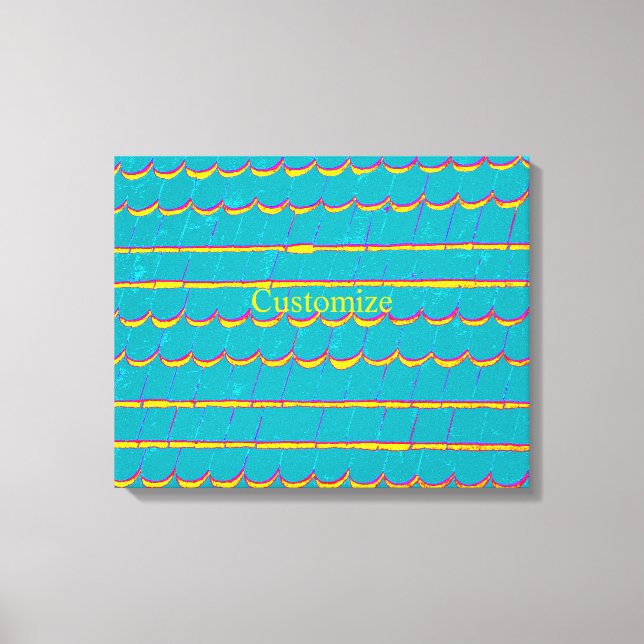 Impressão Em Tela padrão verde azul de sombras Thunder_Cove (Frente)