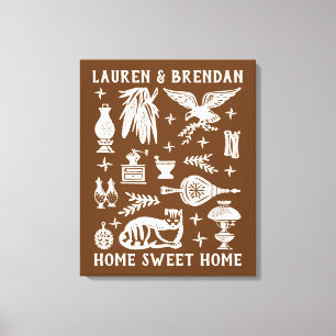 Impressão Em Tela Padrão Vintage Pyrex - Antecipado Americano (Colon