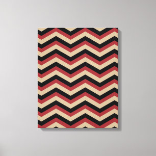 Impressão Em Tela Padrão Zig Zag Moderno