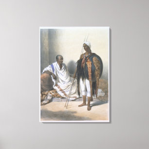 Impressão Em Tela Padre e guerreiro Abyssinian, ilustração de '