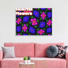 Impressão Em Tela Padrões de flores rosa adoráveis