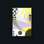 Impressão Em Tela Padrões Geométricos de Vintage Art Deco Pochoir Ja<br><div class="desc">Ilustração Vintage art deco pochoir,  padrão de Yvonne Bouchard c 1930. Pocorir é uma técnica de estêncil comum em quadros de surrealismo. Um design de cubismo moderno com formas e cores geométricas. Linhas de ziguezague e círculos de bolinhas.</div>