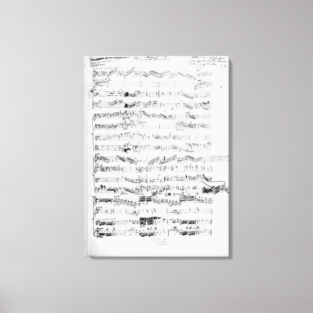 Impressão Em Tela Página de abertura da pontuação "Les Paladins" (Frente)