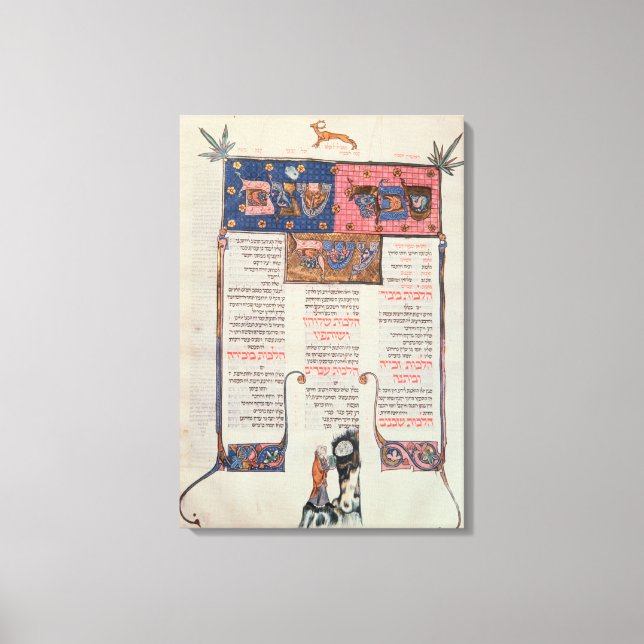 Impressão Em Tela Página de texto e ilustração (Frente)