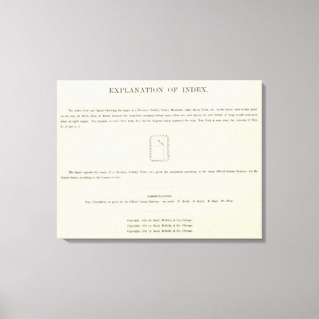 Impressão Em Tela Página de Título do Atlas Indexado Verso (Frente)