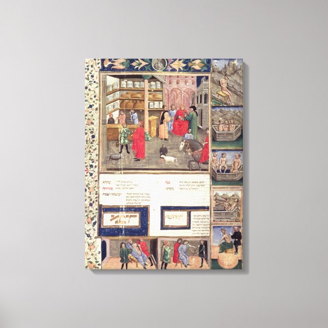 Impressão Em Tela Página do 'Canon of Medicine' de Avicena (Frente)