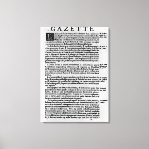 Impressão Em Tela Página do texto 'do La Gazette