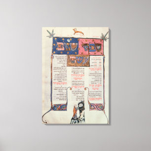 Impressão Em Tela Página do texto e da ilustração