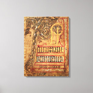 Impressão Em Tela Página inicial do Lichfield Gospels, c.720