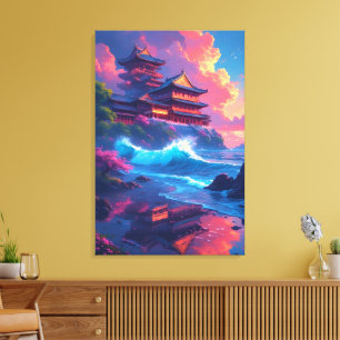 Impressão Em Tela Pagode Dreamwave pelo Mar
