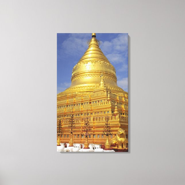 Impressão Em Tela Pagode Shwezigon em Bagan, Bagan (Pagan), 2 (Frente)