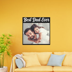 Impressão Em Tela Pai de fotos personalizado e Dia de os pais auxili