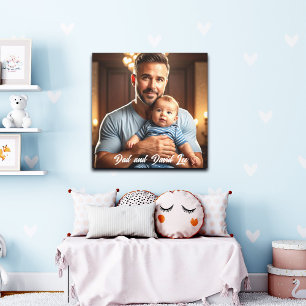 Impressão Em Tela Pai e Baby Sweet 1 Fotografia Personalizada