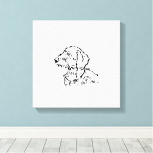 Impressão Em Tela Pai/Mãe de Dachshund de Pelo Duro