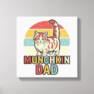 Impressão Em Tela Pai Munchkin Design de Camisa Vetorial de Gato Ret
