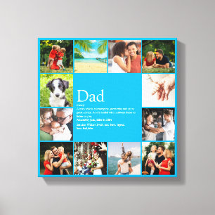 Impressão Em Tela Pai Papá Padre Papai Definição 12 Foto Azul Celest