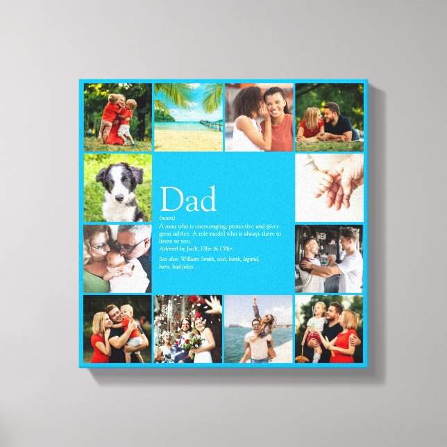 Impressão Em Tela Pai Papai Pai Papa Definição 12 Foto Azul Céu (Frente)