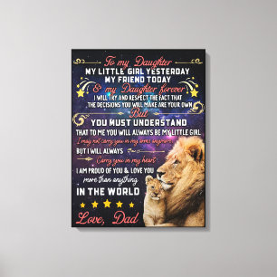 Impressão Em Tela Pai - Presente Perfeito Para Sua Filha