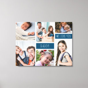 Impressão Em Tela Pai Que Te Ama A Colagem De Fotos
