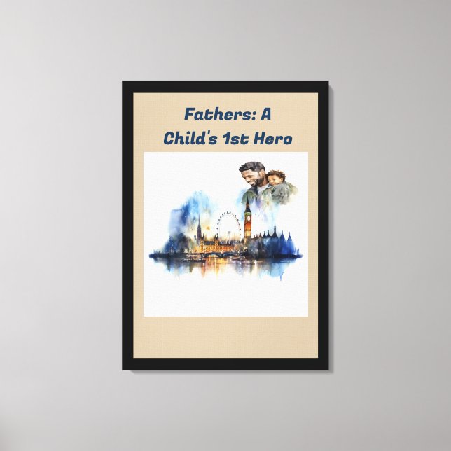 Impressão Em Tela Pai: Um Herói de 1rua de Criança (Frente)