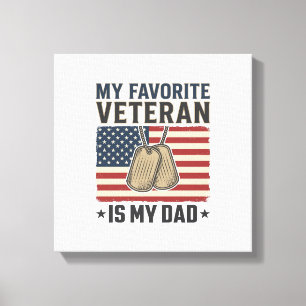 Impressão Em Tela Pai Veterano Favorito Design de Placas de Cachorro