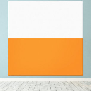 Impressão Em Tela Painéis Minimalistas Brancos, Laranja Brilhante,